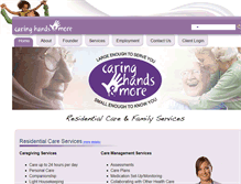 Tablet Screenshot of caringhandsandmore.com